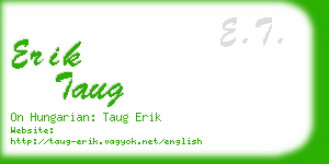 erik taug business card